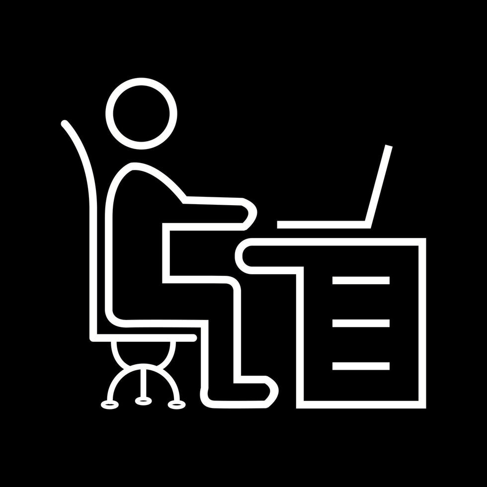 Beautiful Workplace vector line icon