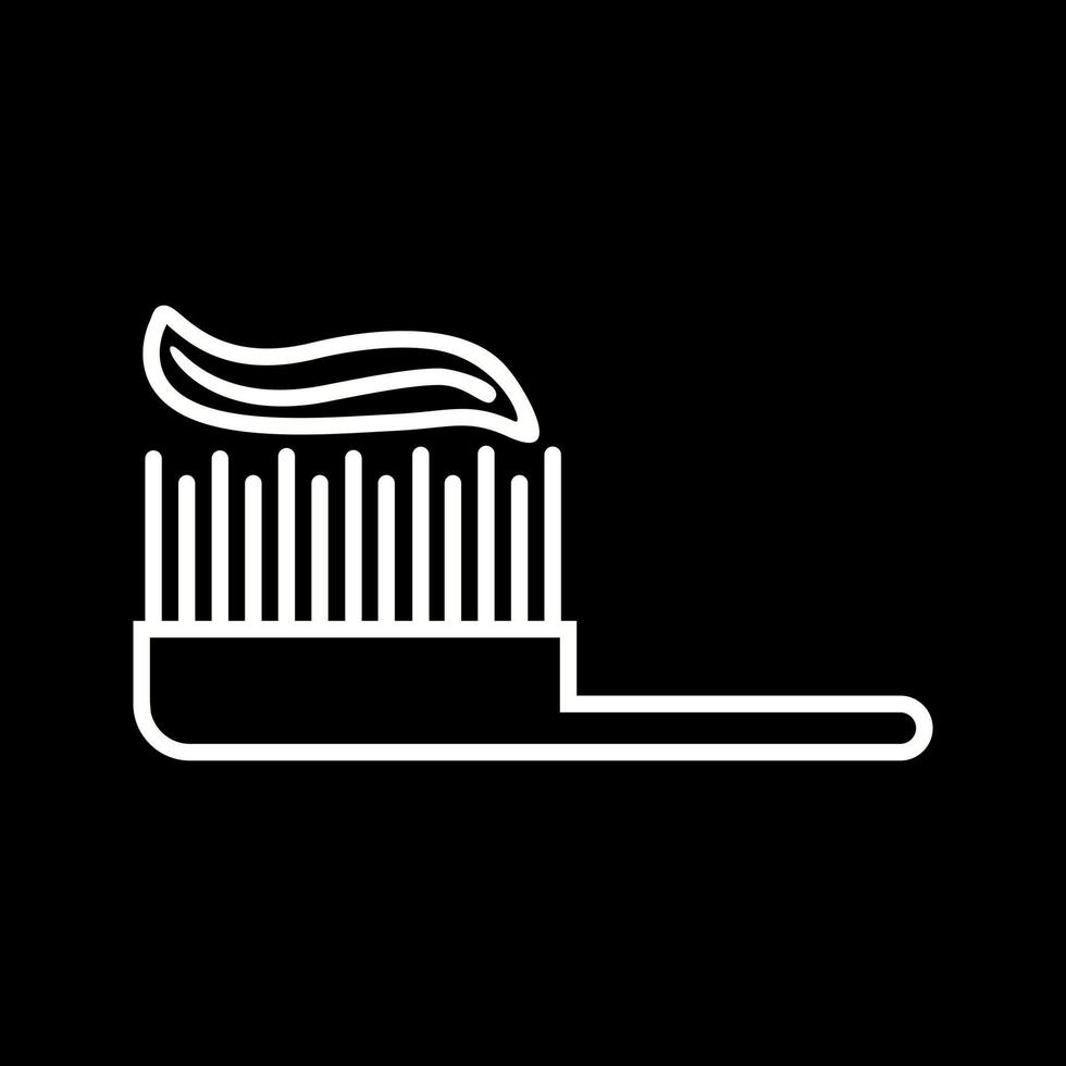 Toothpaste and brush line icon vector