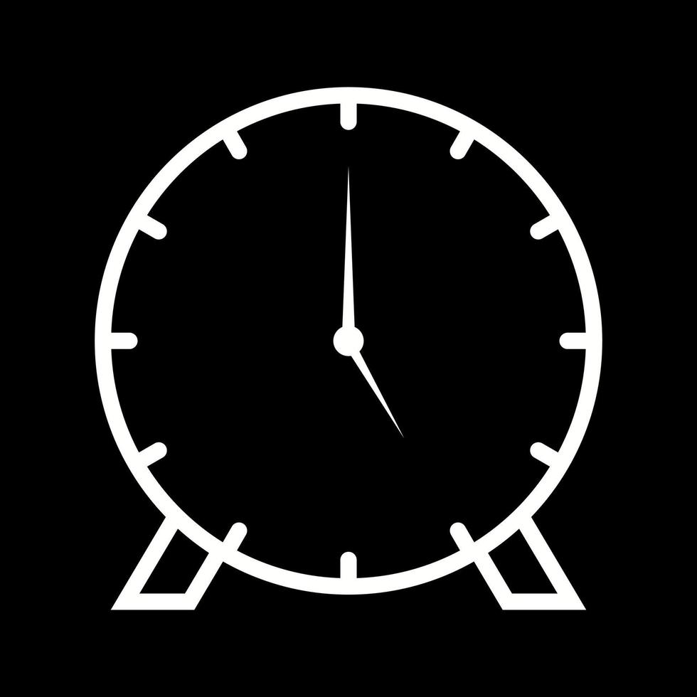 hermoso icono de línea de vector de reloj