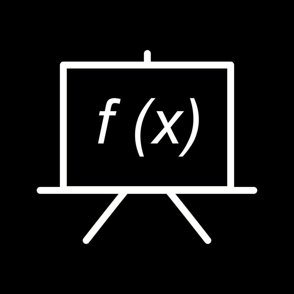 hermoso icono de línea de vector de fórmula