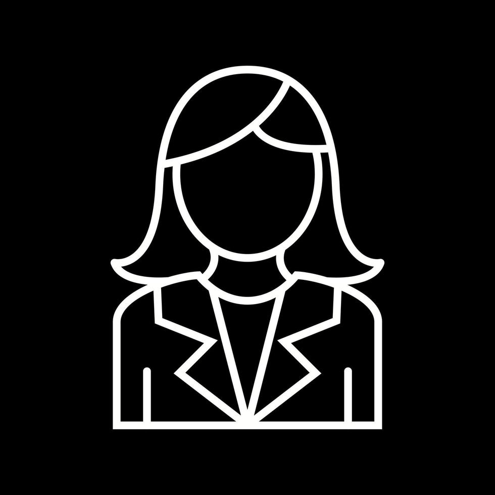 Beautiful Business woman vector line icon