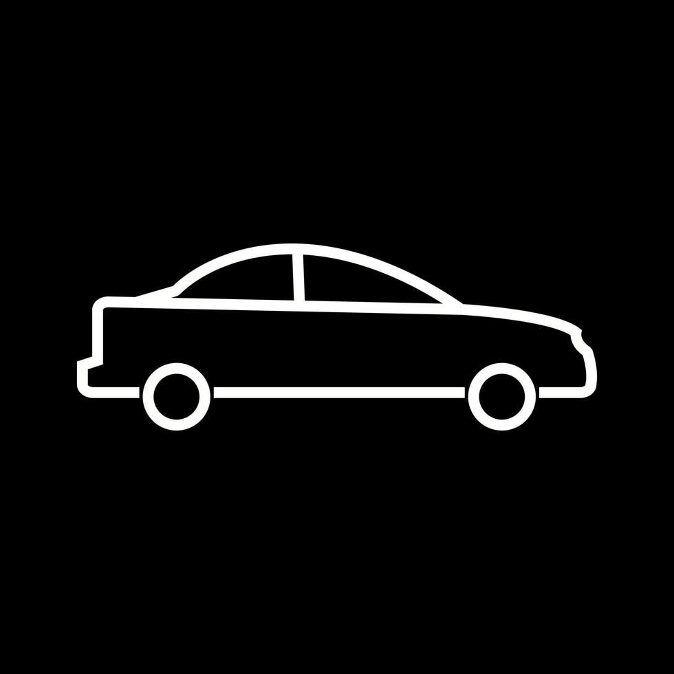 icono de línea de vector de coche hermoso