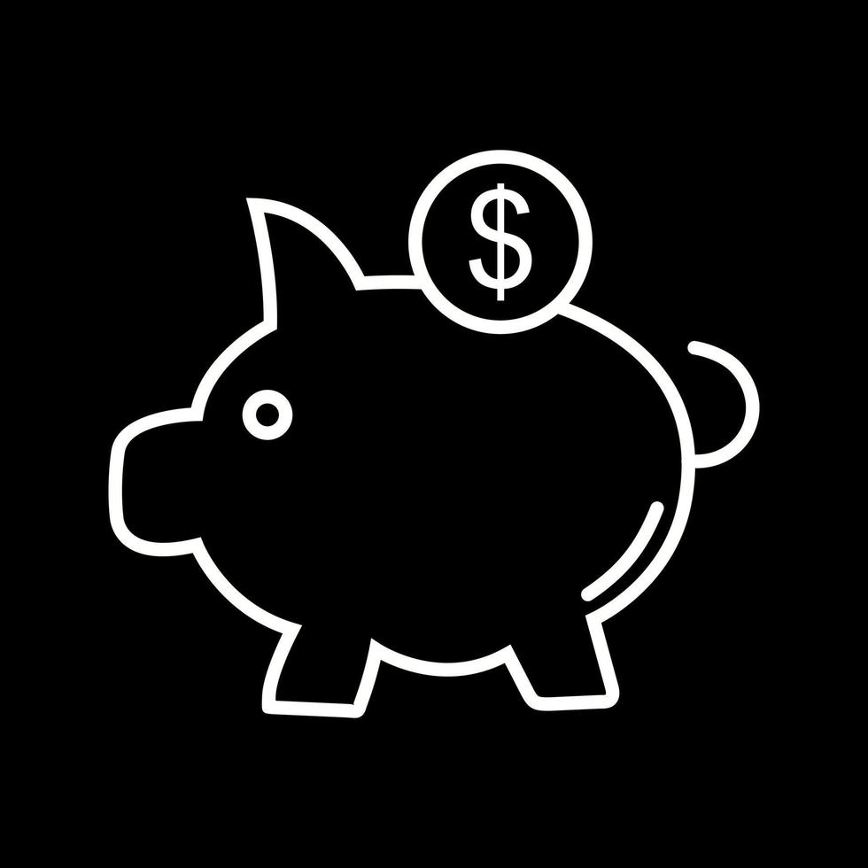 Beautiful Piggy vector line icon