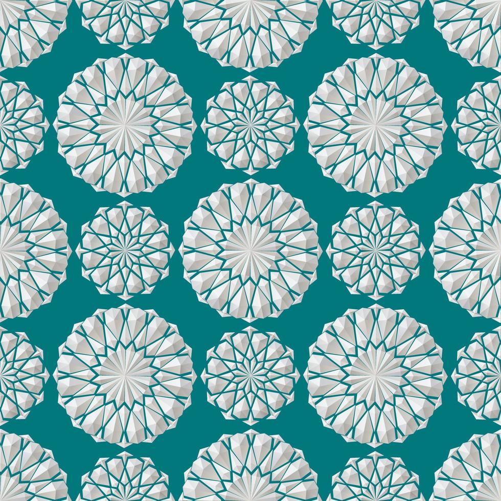 Pattern of crystal flowers on a turquoise background for printing and decoration.Vector illustration. vector