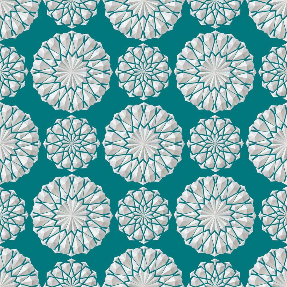 patrón de flores de cristal sobre un fondo turquesa para impresión y decoración.ilustración vectorial. vector