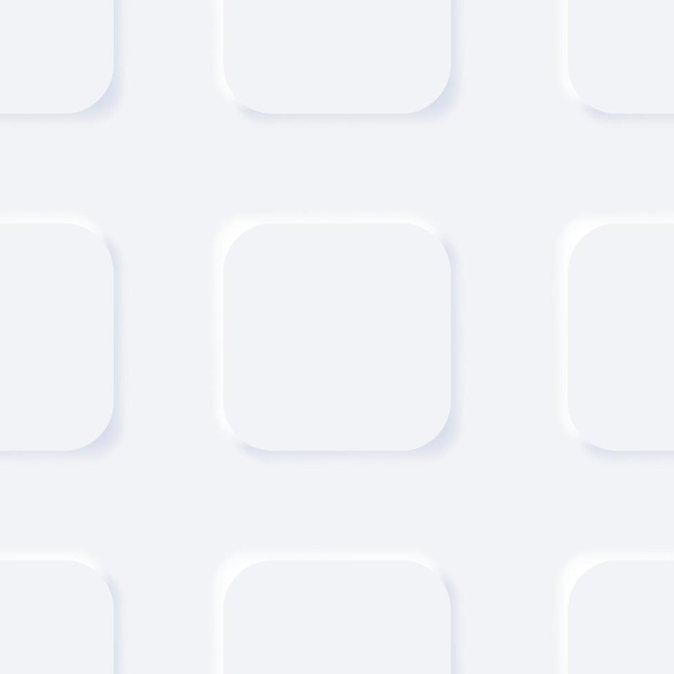 White pattern of raised squares in realistic style for print and decoration. Vector illustration.