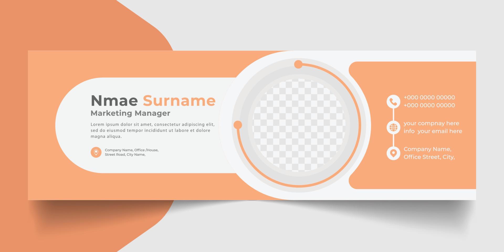 Corporate Email signature modern template design. Emailers personal