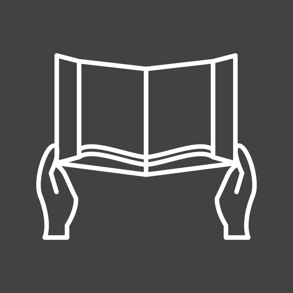 Beautiful Reading Book  Line Vector Icon