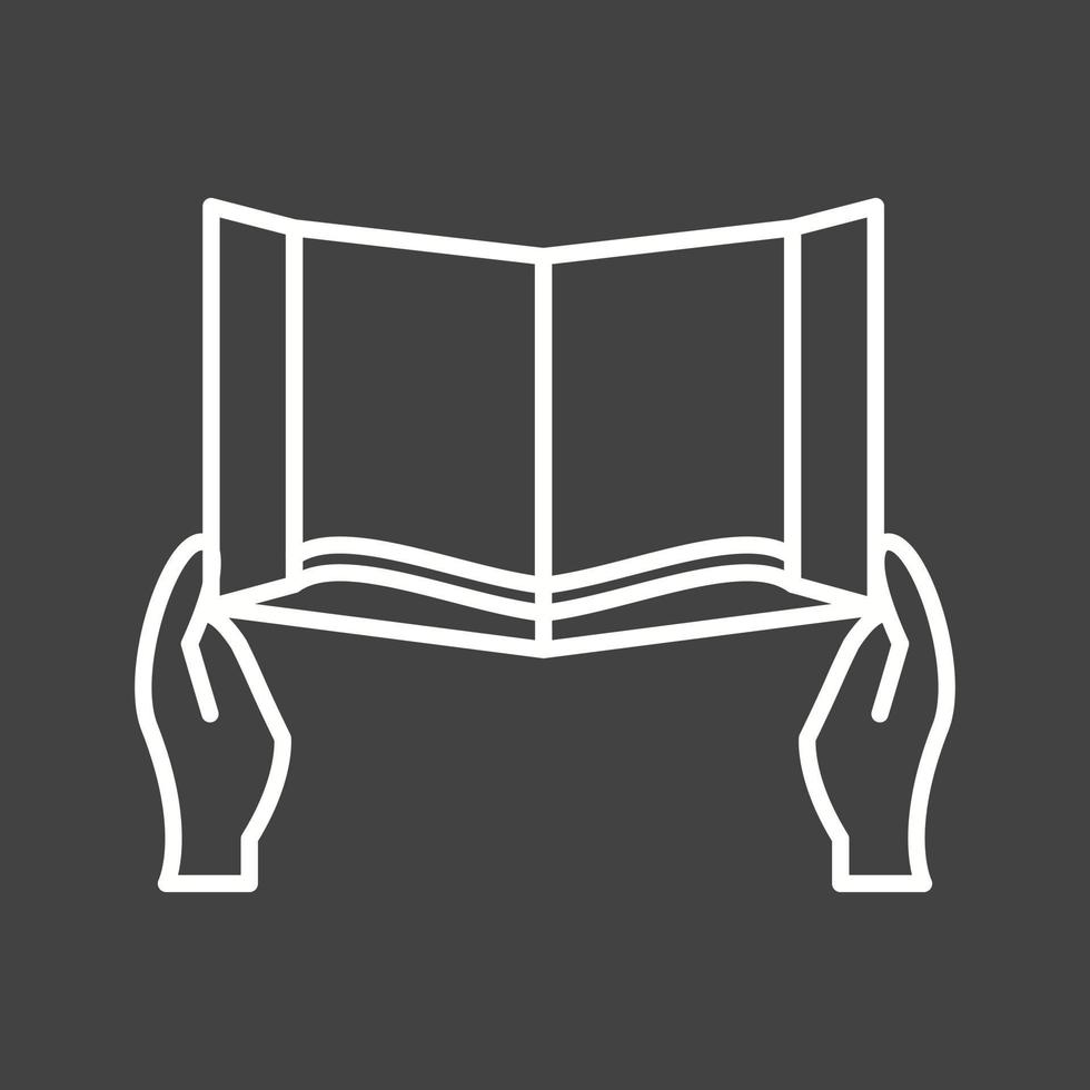 hermoso icono de vector de línea de libro de lectura