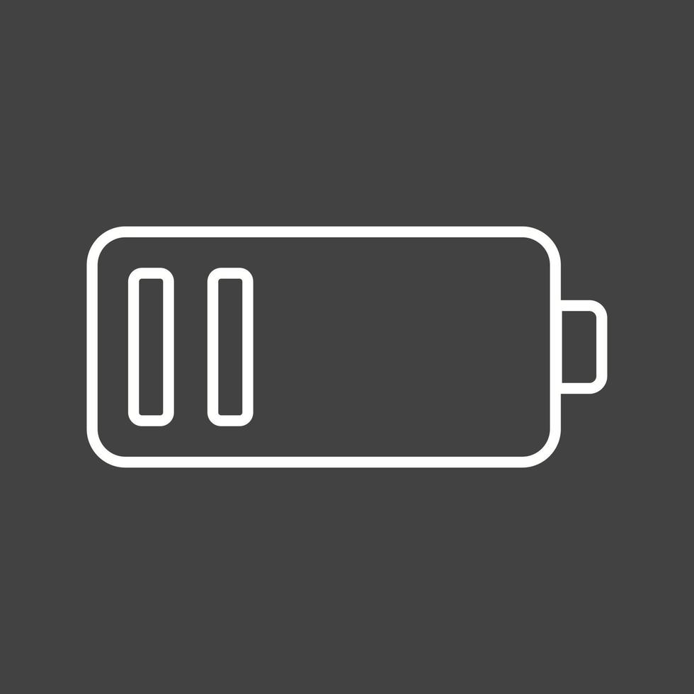 Beautiful Low Battery Line Vector Icon