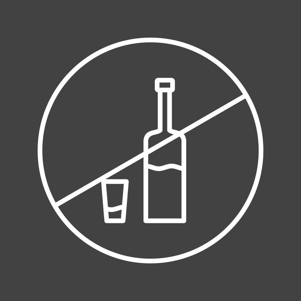 Beautiful No Drink Line Vector Icon