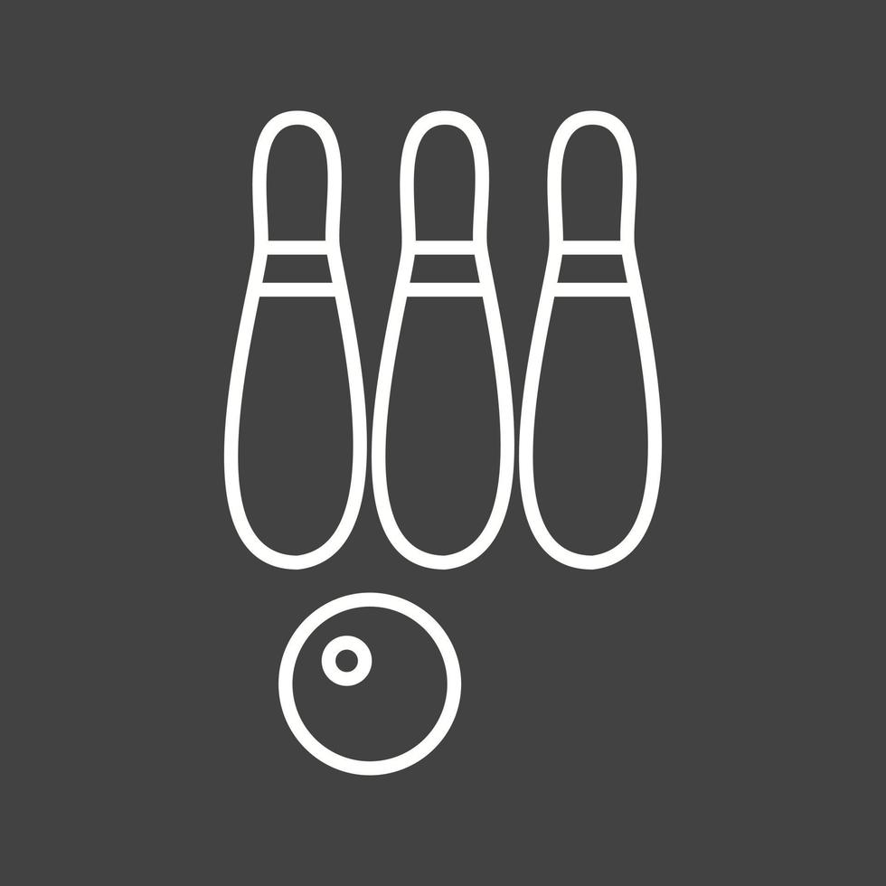 Beautiful Bowling Line Vector Icon