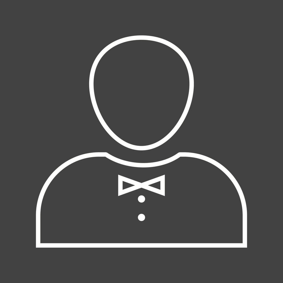 Beautiful Waiter Line Vector Icon