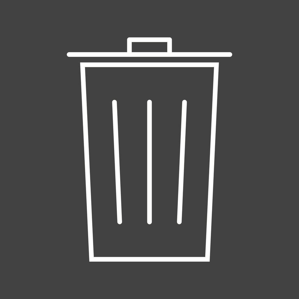 Beautiful Dustbin Line Vector Icon