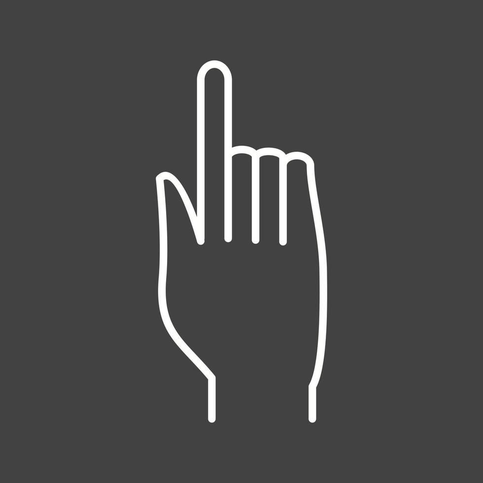 Beautiful Raised Finger Line Vector Icon