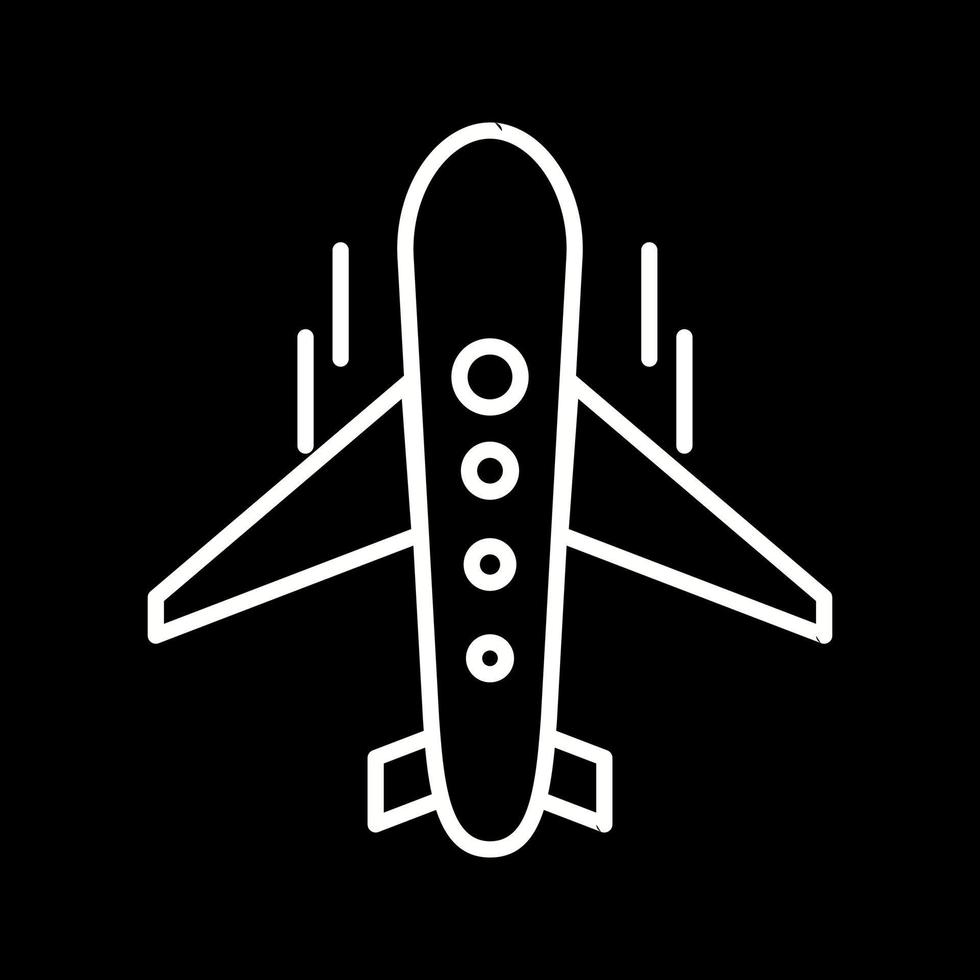 hermoso icono de línea de vector de avión