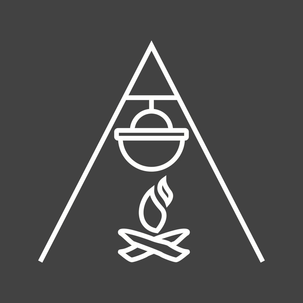 Beautiful Outdoor Cooking Line Vector Icon