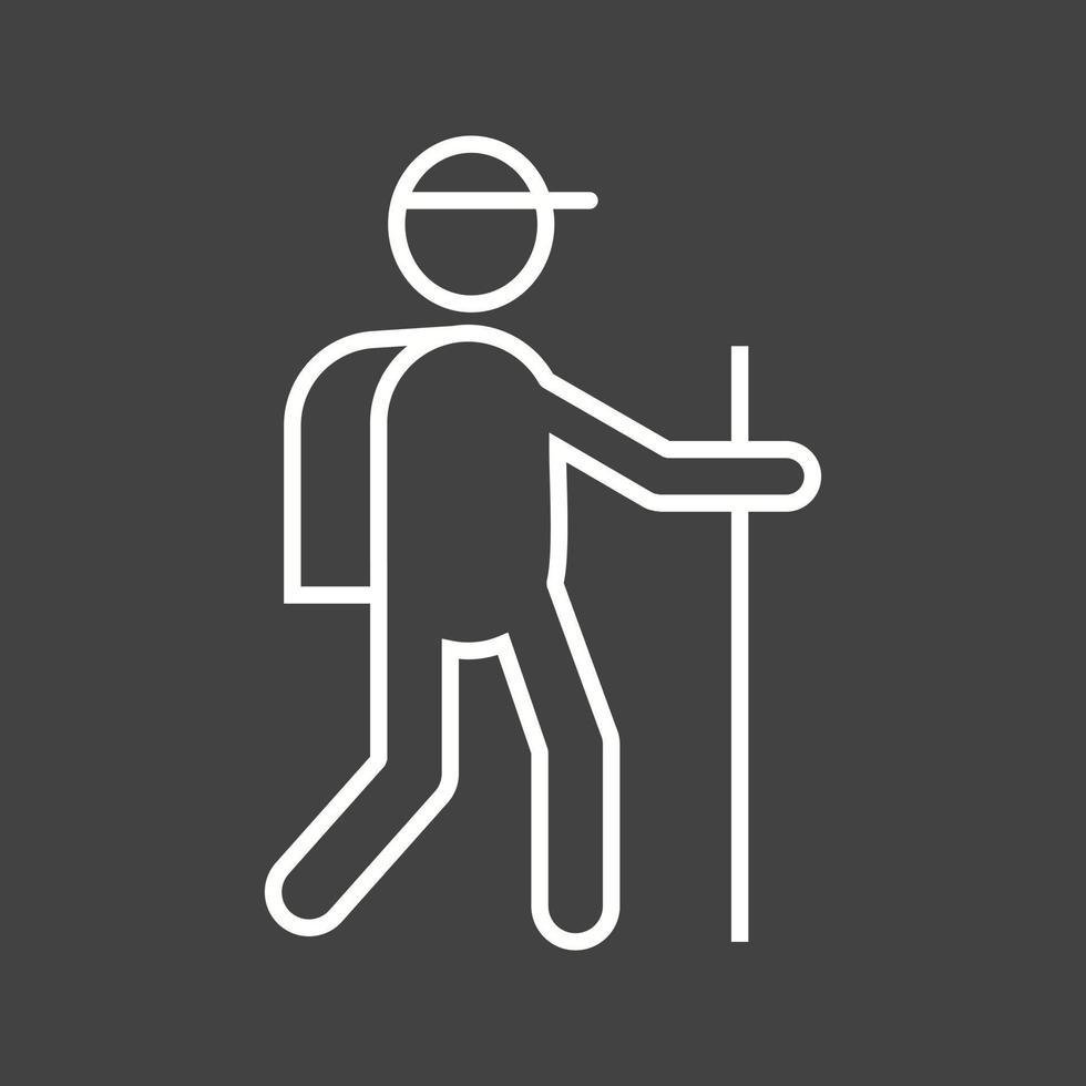 Beautiful Hiking Line Vector Icon