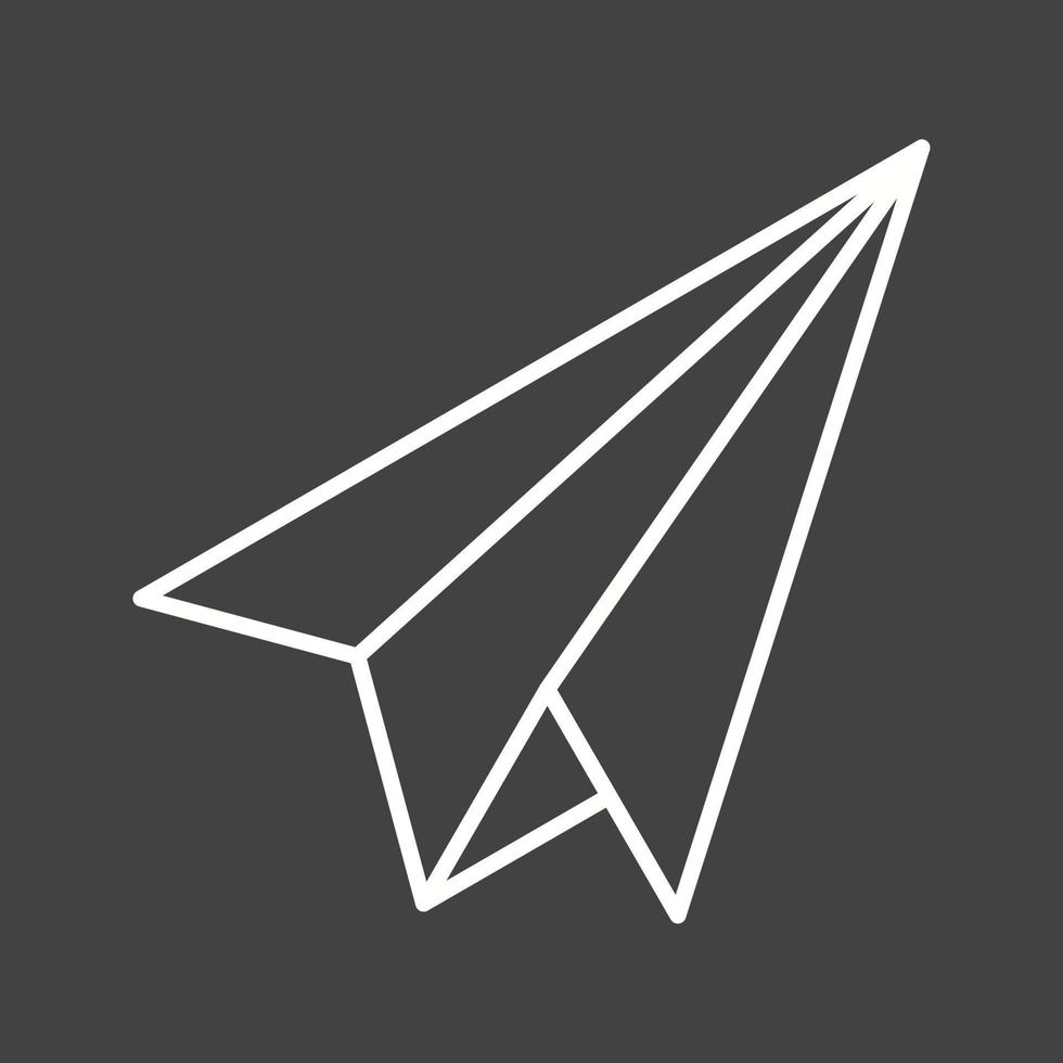 Beautiful Paper Airplane Line Vector Icon