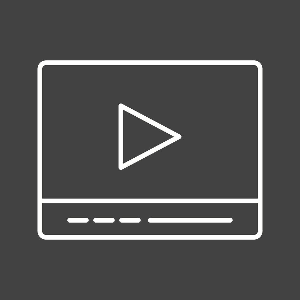 Beautiful Video Player Line Vector Icon