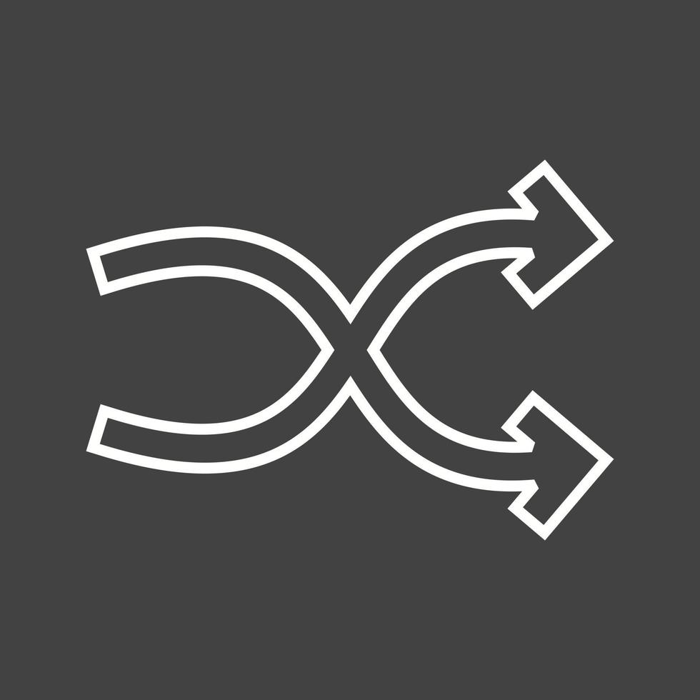 Beautiful Shuffle Line Vector Icon