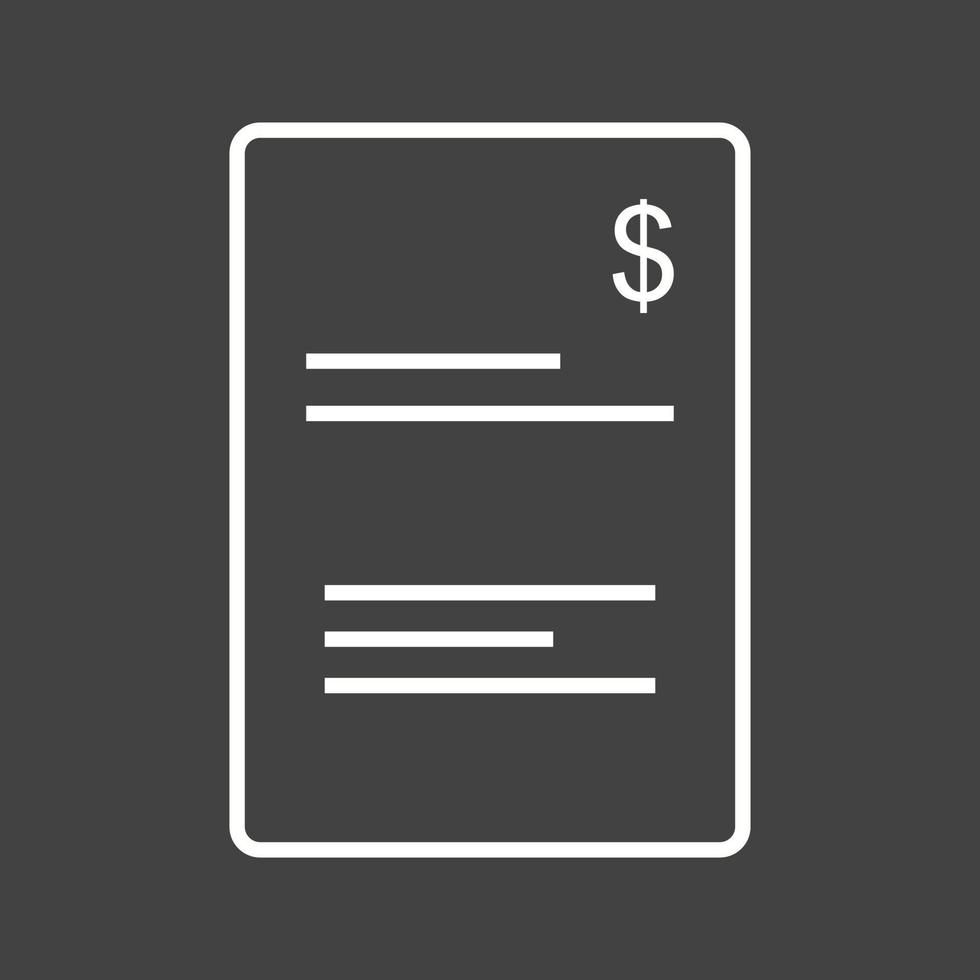 Beautiful Billing Line Vector Icon