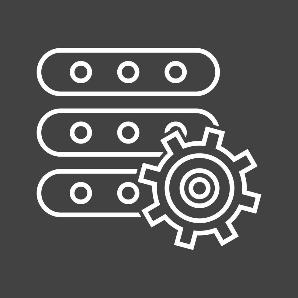 Beautiful Database Settings Line Vector Icon