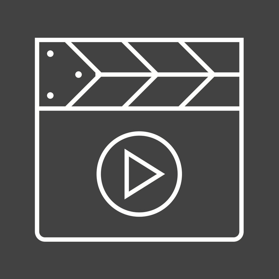 Beautiful Video Player Line Vector Icon
