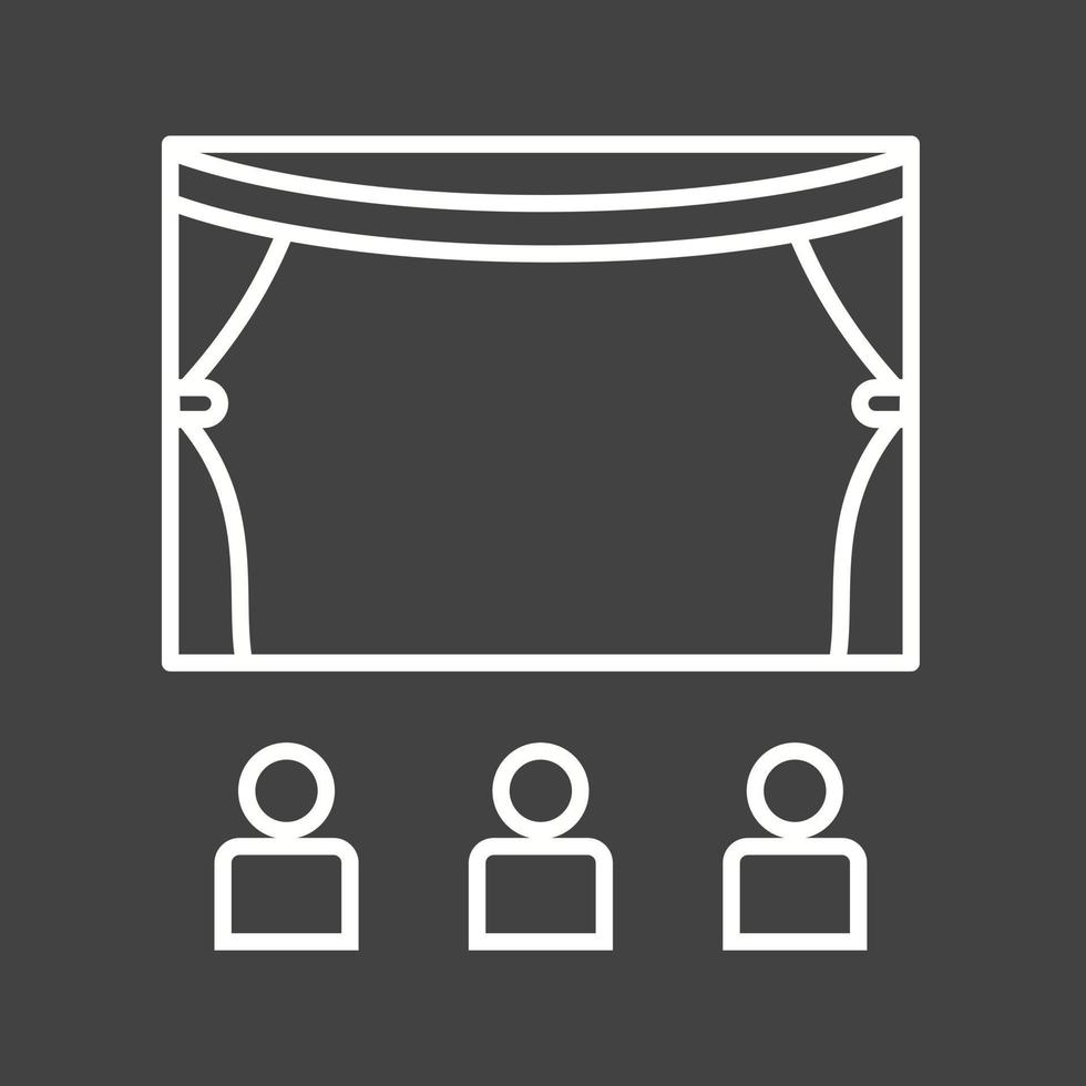 Beautiful Cinema Hall Line Vector Icon