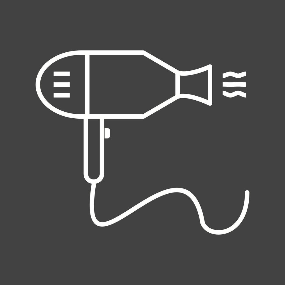 Beautiful Hair Dryer Line Vector Icon