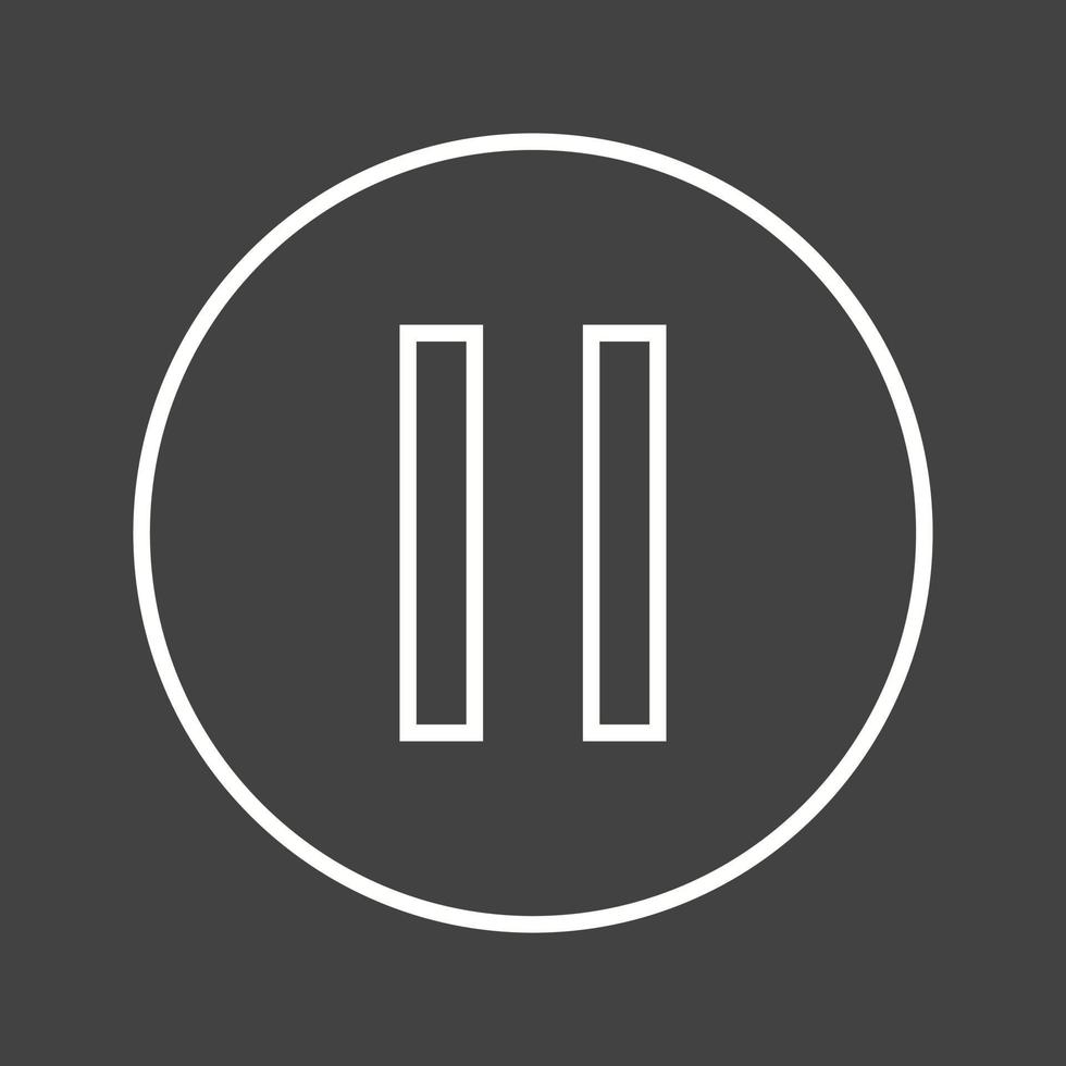 Beautiful Pause Button Line Vector Icon