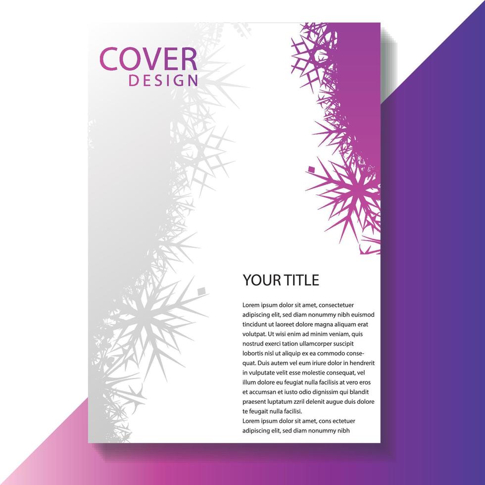 Brochure or flyer layout template, annual report cover design background vector