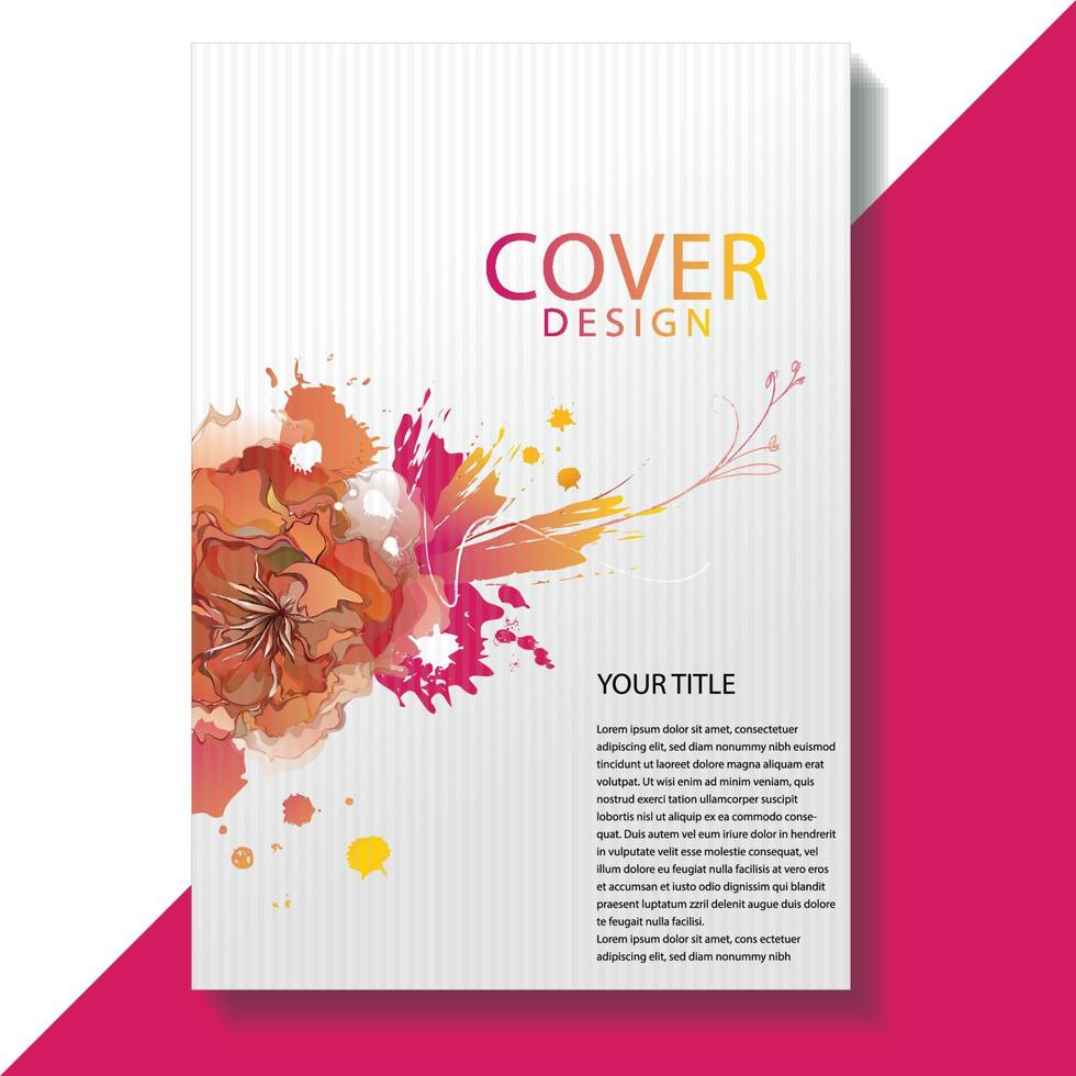 Brochure or flyer layout template, annual report cover design background vector