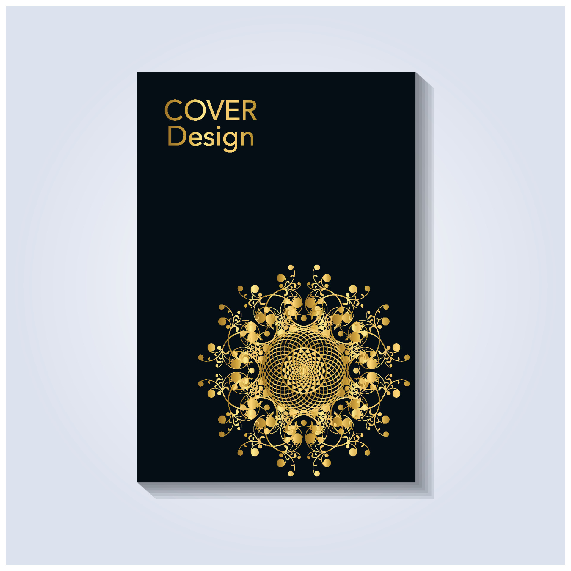 golden vintage cover design on black 17138314 Vector Art at Vecteezy