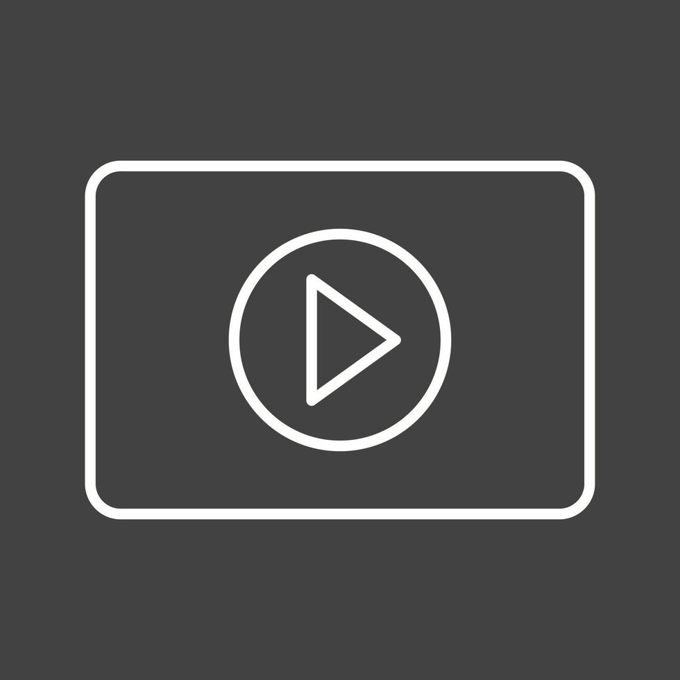 Beautiful Video player Line Vector Icon
