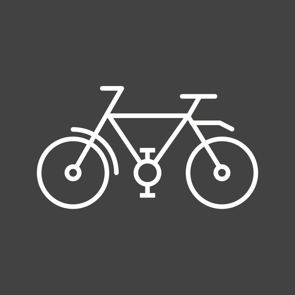 hermoso icono de vector de línea de bicicleta