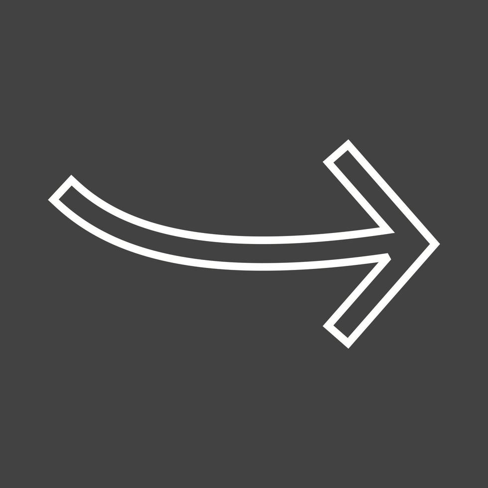 Beautiful Arrow Pointing right Line Vector Icon
