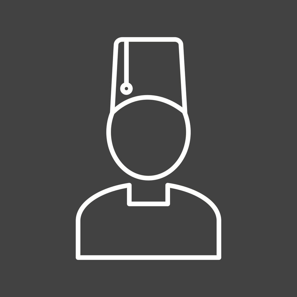 Beautiful Turkish Man Line Vector Icon