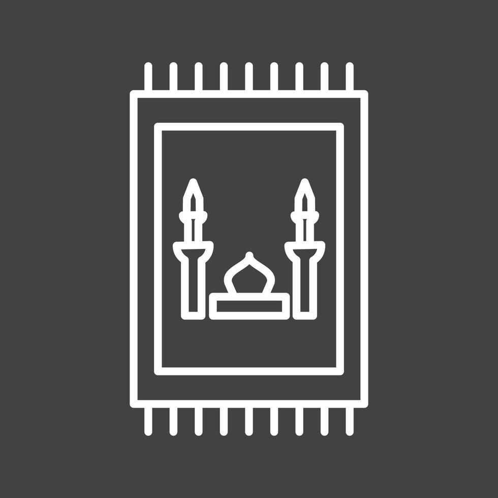 Beautiful Prayer Rug Line Vector Icon