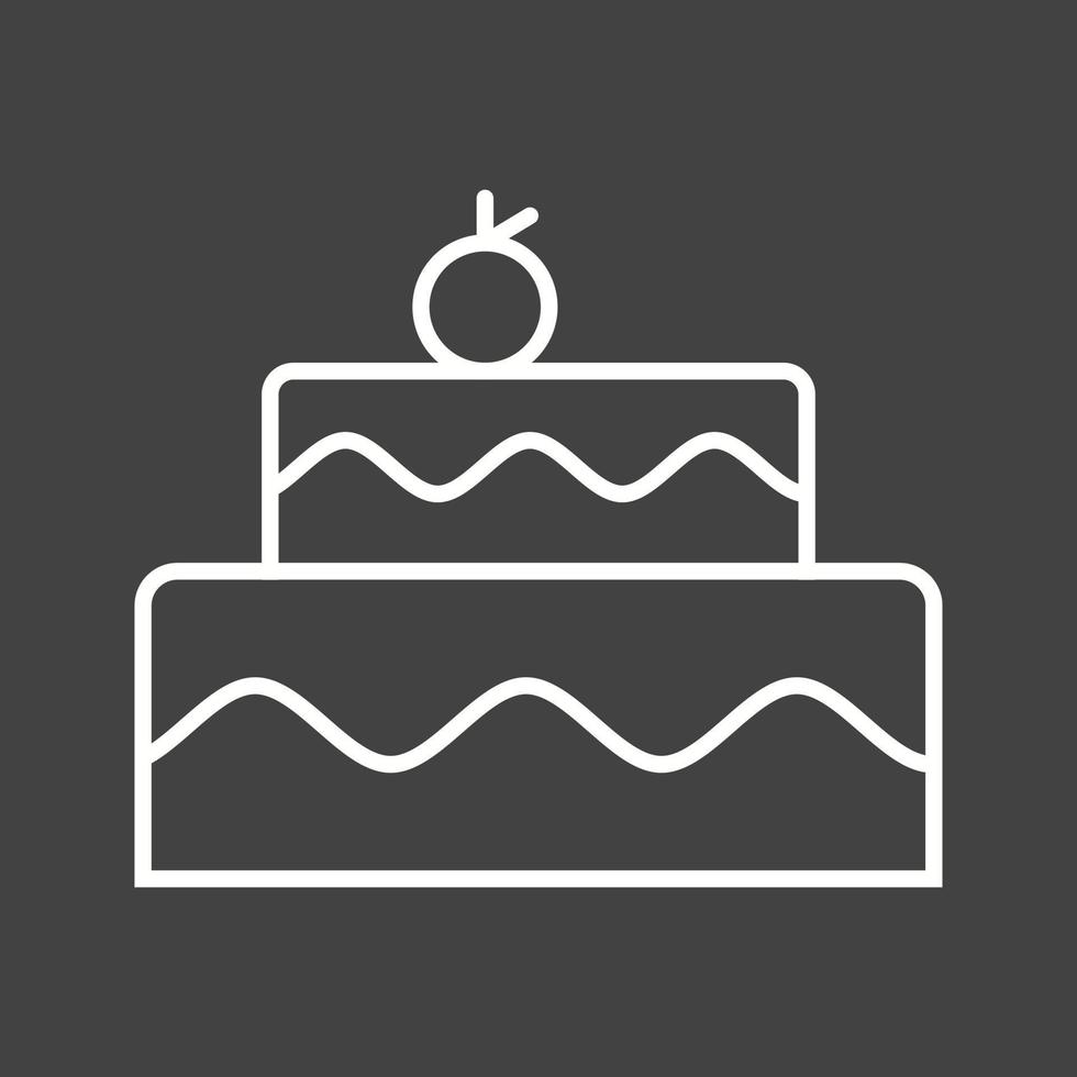 Beautiful Cake Line Vector Icon
