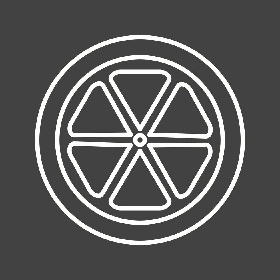 Beautiful Orange Slice Line Vector Icon