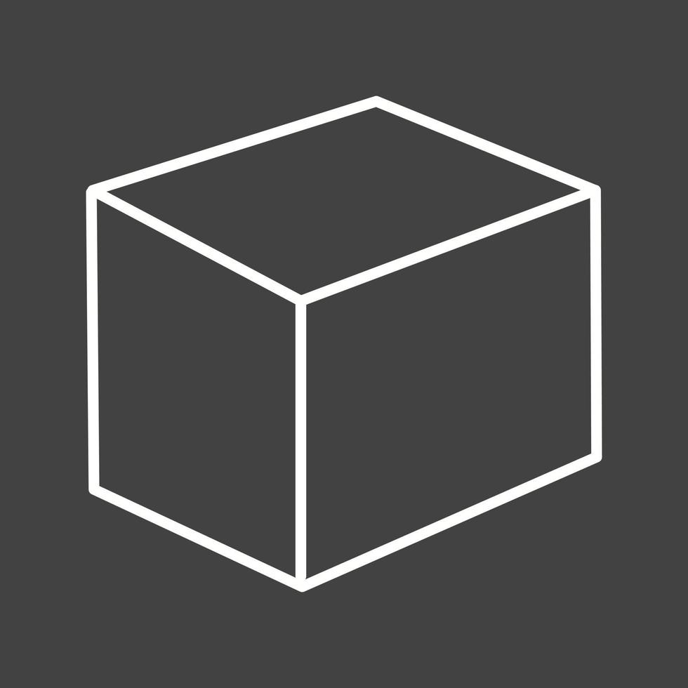 Beautiful Cube Line Vector Icon