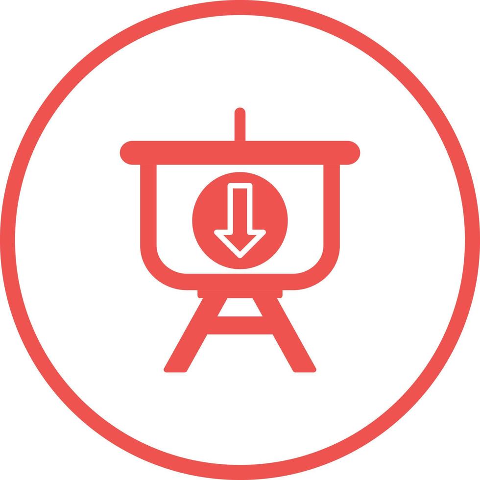 Downloading Presentation Vector Icon