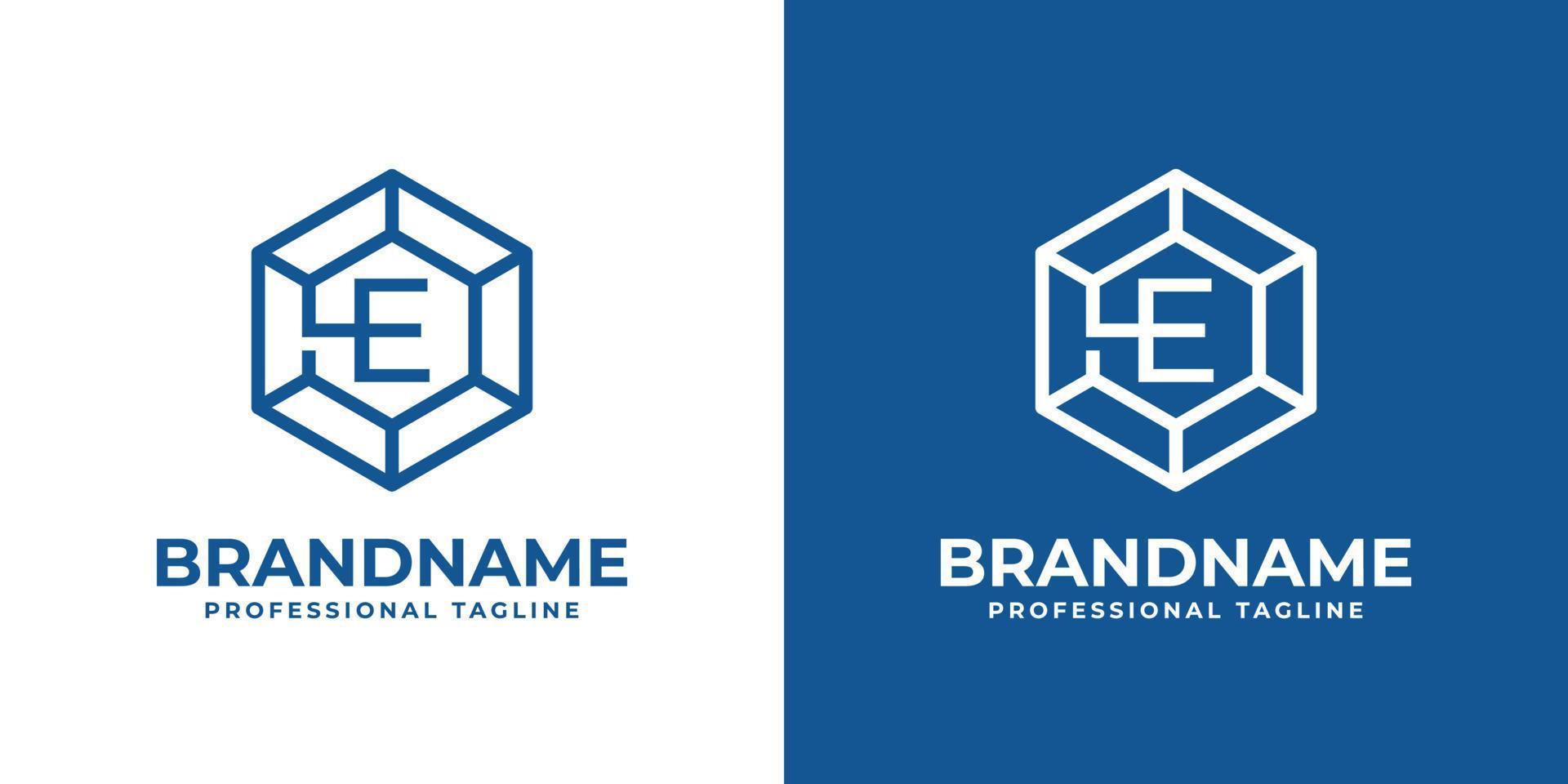 Initial E Hexagon Diamond Logo, suitable for any business with E initial. vector