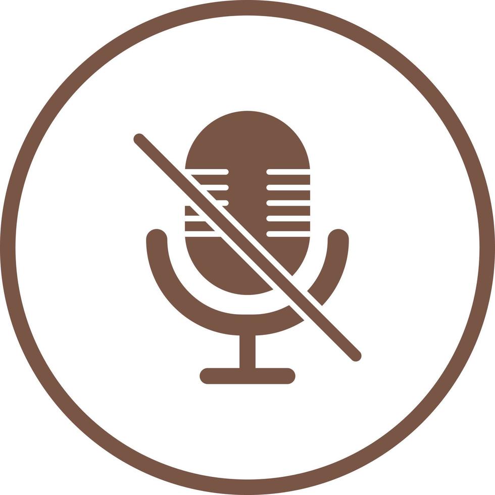 Microphone Mute Vector Icon