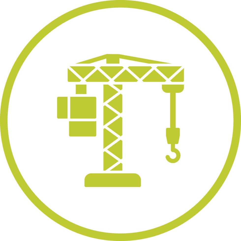 Crane Lifting Vector Icon