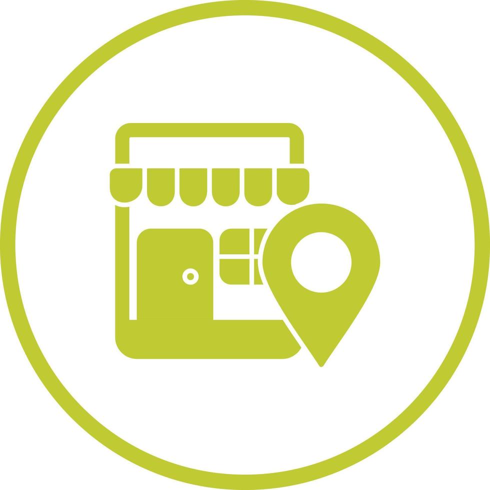 Shop Location Vector Icon