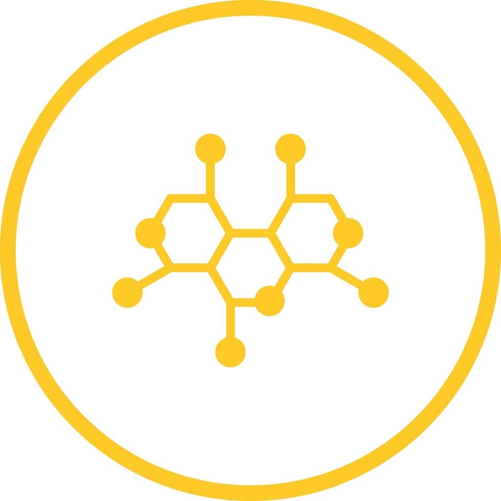 icono de vector de estructura de molécula