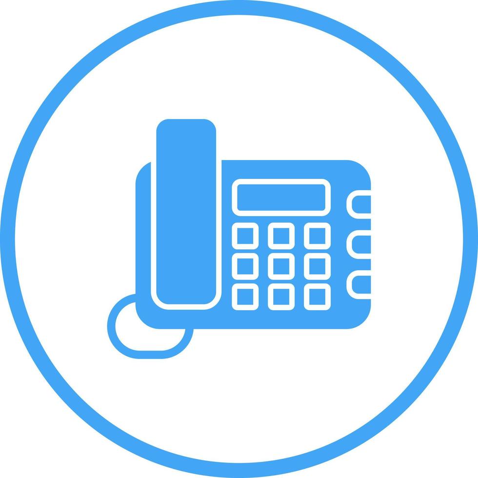 Land Line Phone Vector Icon