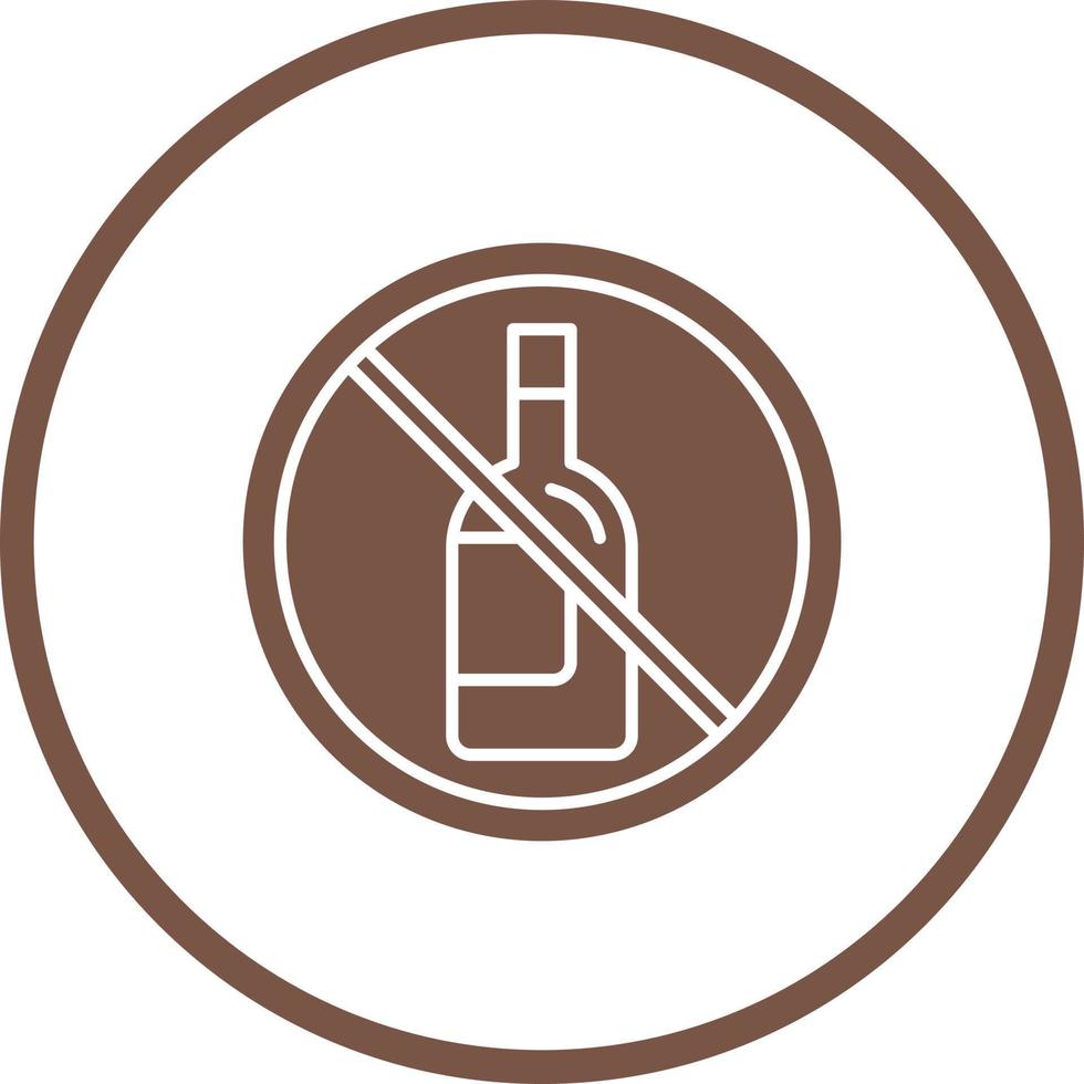 No Alcohol Vector Icon